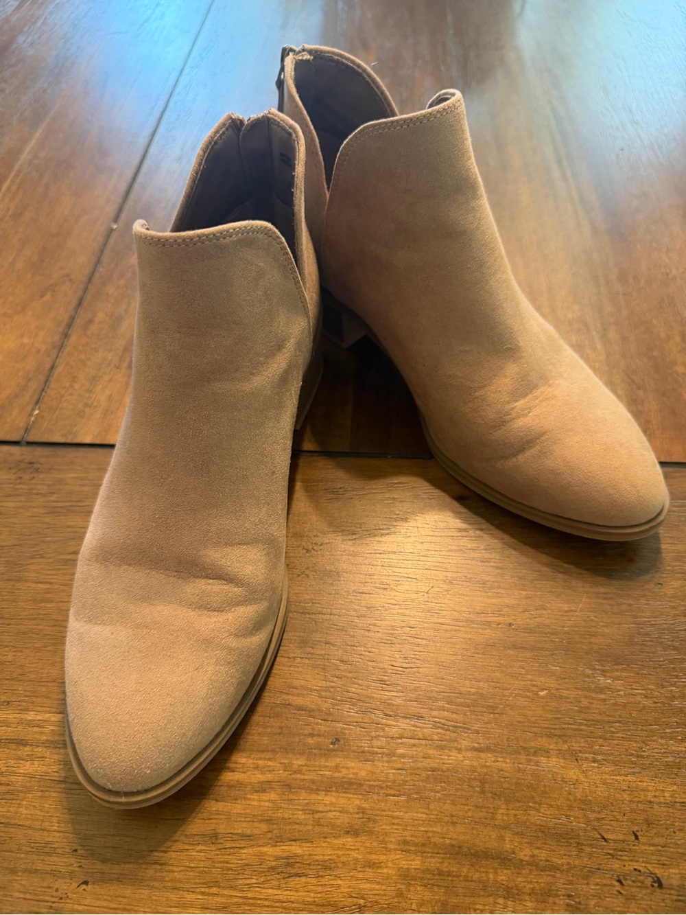 Old Navy Tan Suede Ankle Booties